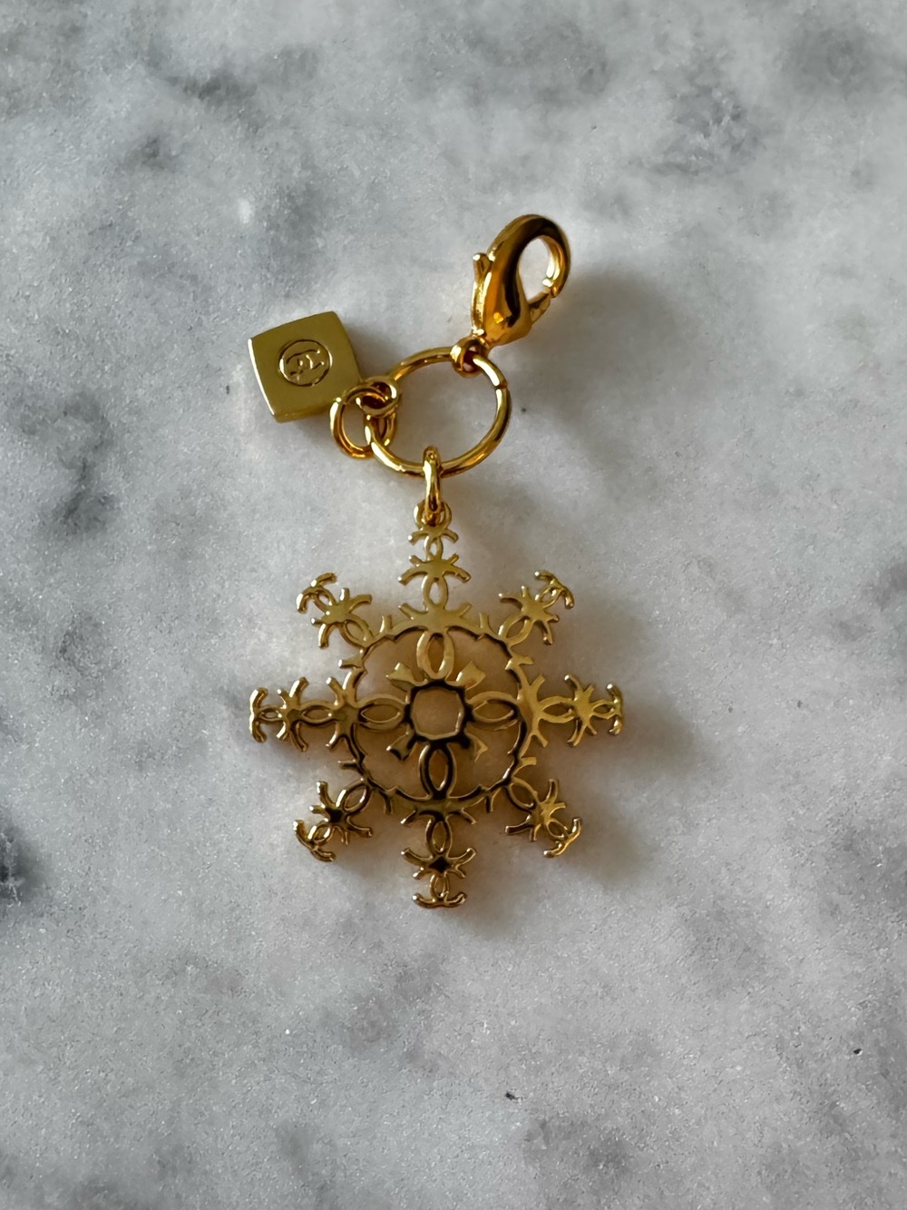 Gold Snowflake Holiday 2024 Charm